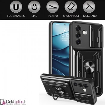 6in1 smūgiams atsparus dėklas su kortelių dėklu - juodas (Samsung Galaxy S25 5G) 6in1 smūgiams atsparus dėklas su kortelių dėklu - juodas (Samsung Galaxy S25 5G)